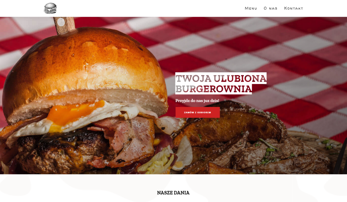 OP Design - Strona Internetowa Portfolio Burgerownia 1