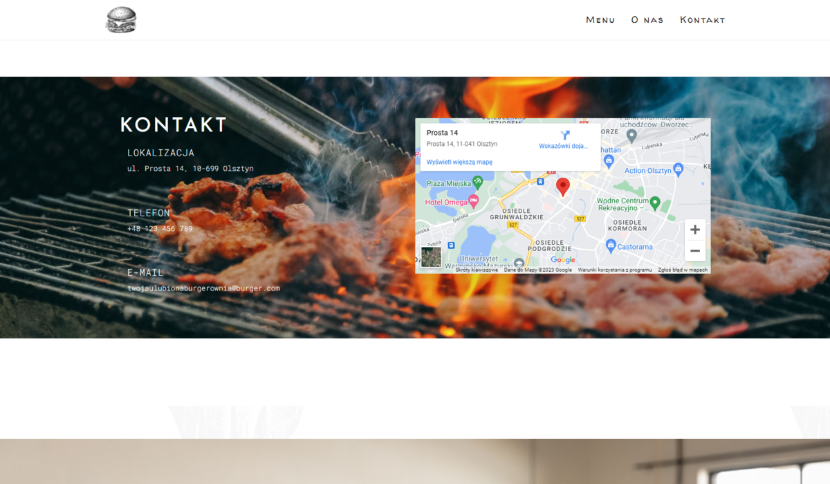 OP Design - Strona Internetowa Portfolio Burgerownia 13