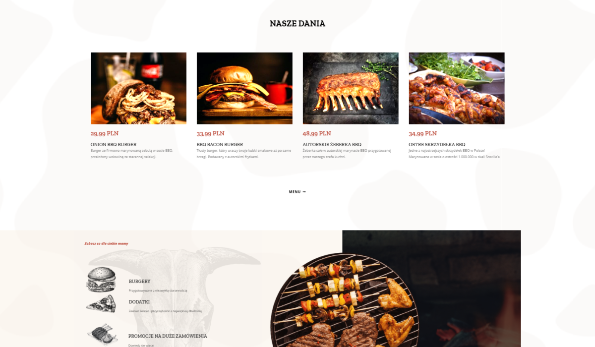 OP Design - Strona Internetowa Portfolio Burgerownia 2