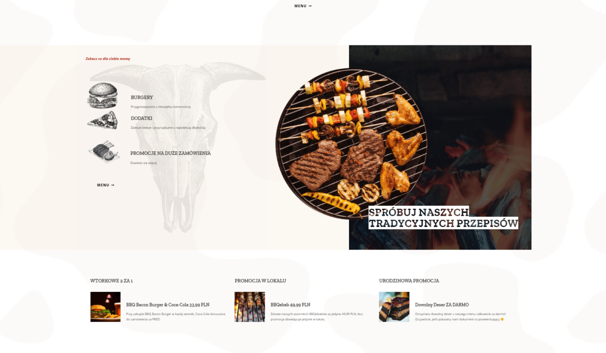 OP Design - Strona Internetowa Portfolio Burgerownia 3
